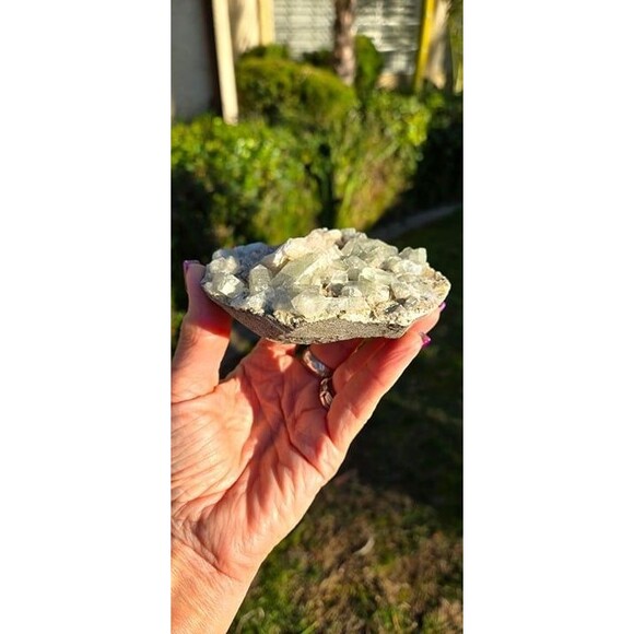 Pale Green Apophyllite with Peach Stilbite Zeolite Cluster - Picture 9 of 10